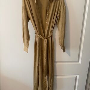 Banana Republic Long Sleeve Tan Dress